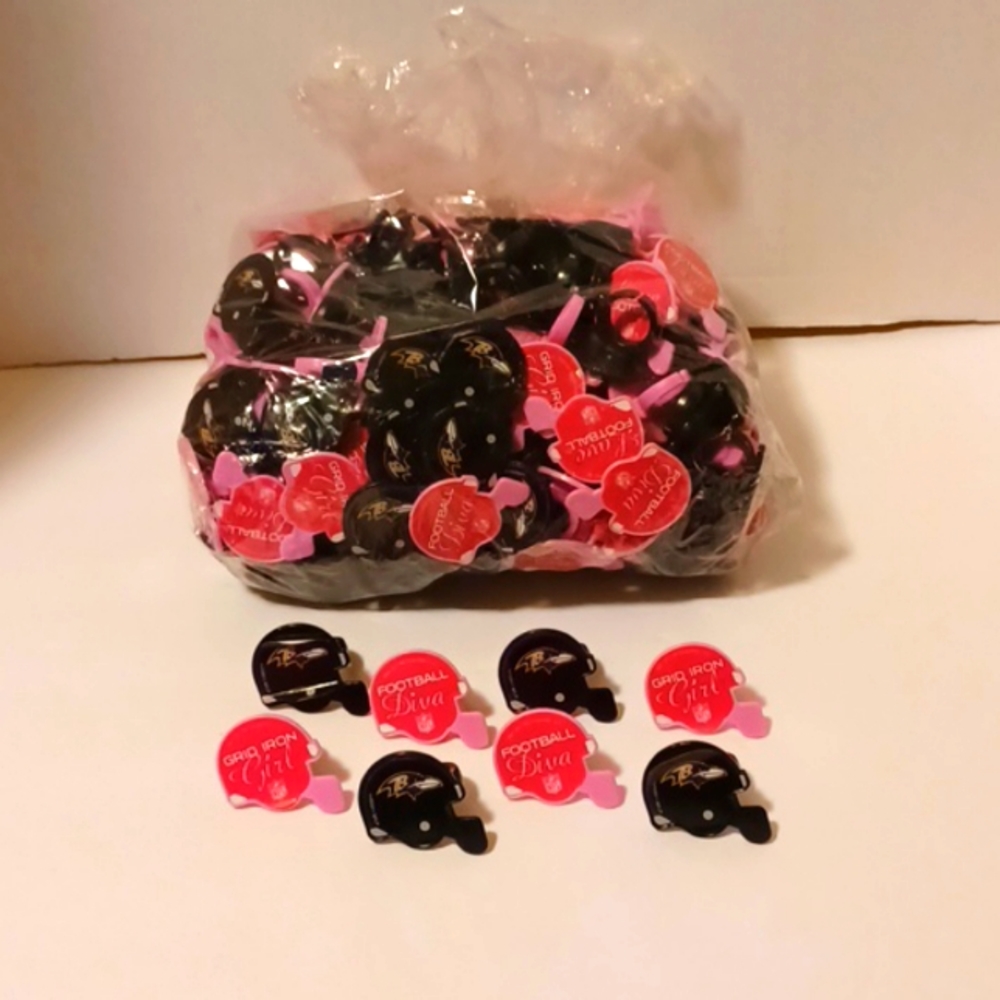 SPECIALLY BALTIMORE RAVENS RINGS WITH PINK RINGS